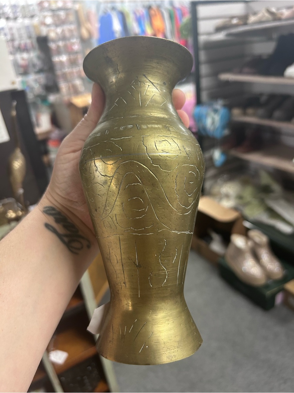 Brass Decorative Vase - Gold Finish